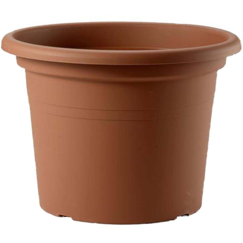 foto del prodotto vaso tondo in plastica cilindro basic colorato per giardino piante e fiori 20 cm corda