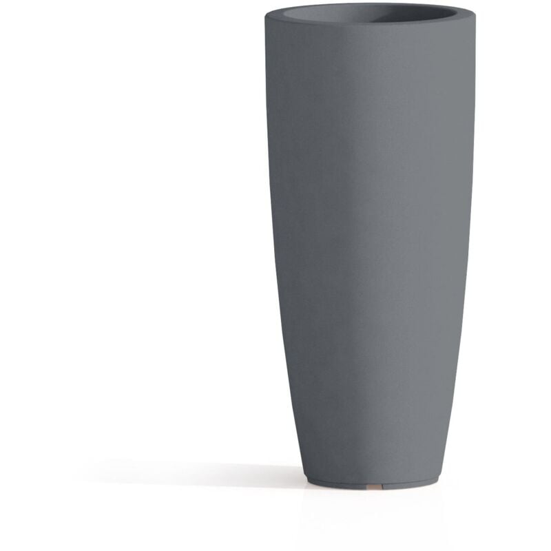 foto del prodotto vaso tondo in resina h 70 mod. agave grigio
