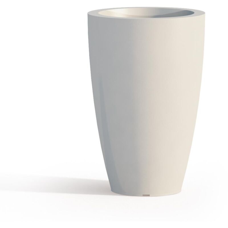 foto del prodotto vaso tondo in resina mod. parodia 33 cm h 50 bianco
