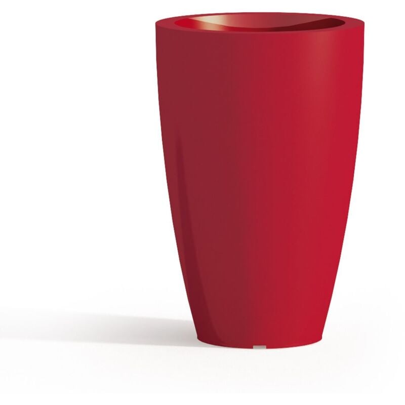 foto del prodotto vaso tondo in resina mod. parodia 33 cm h 50 rosso