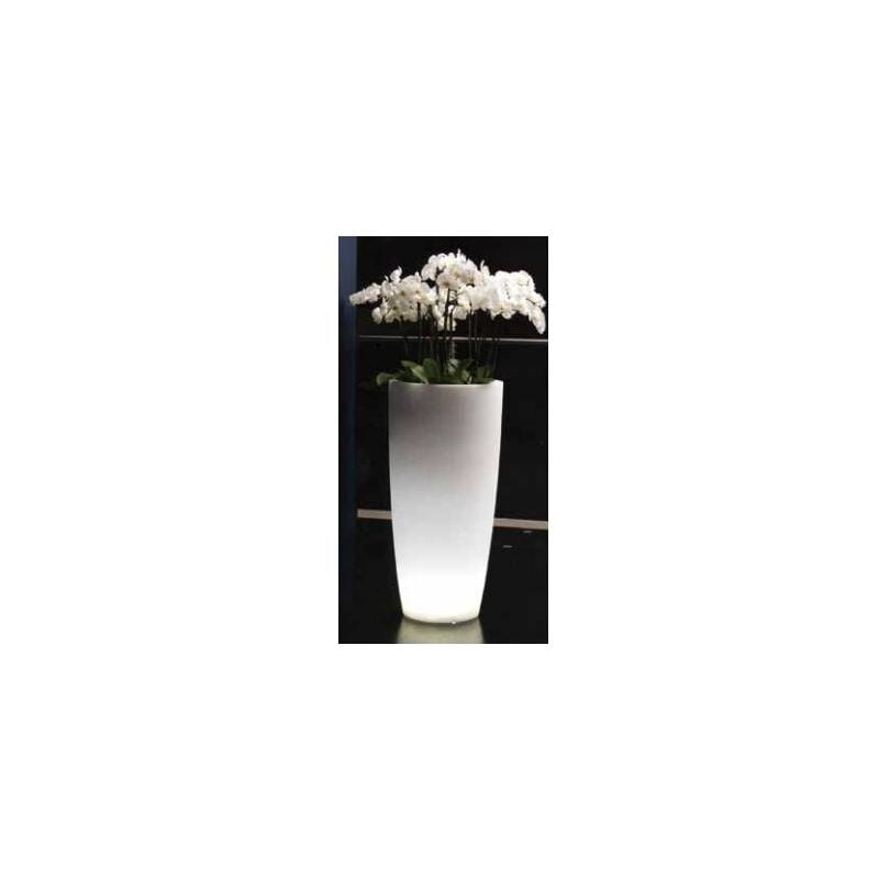 foto del prodotto vaso tondo luminoso per fiori ghiaccio lamp design cm. 40x90h arredo giardino