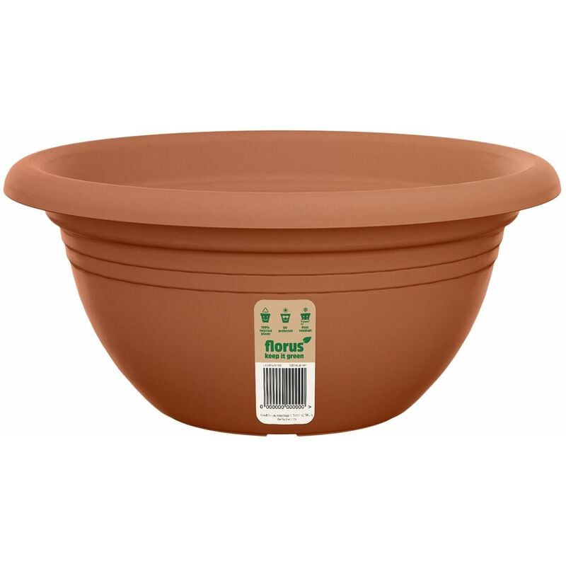 foto del prodotto vaso tondo mediterran bowl 40cm terracotta florus