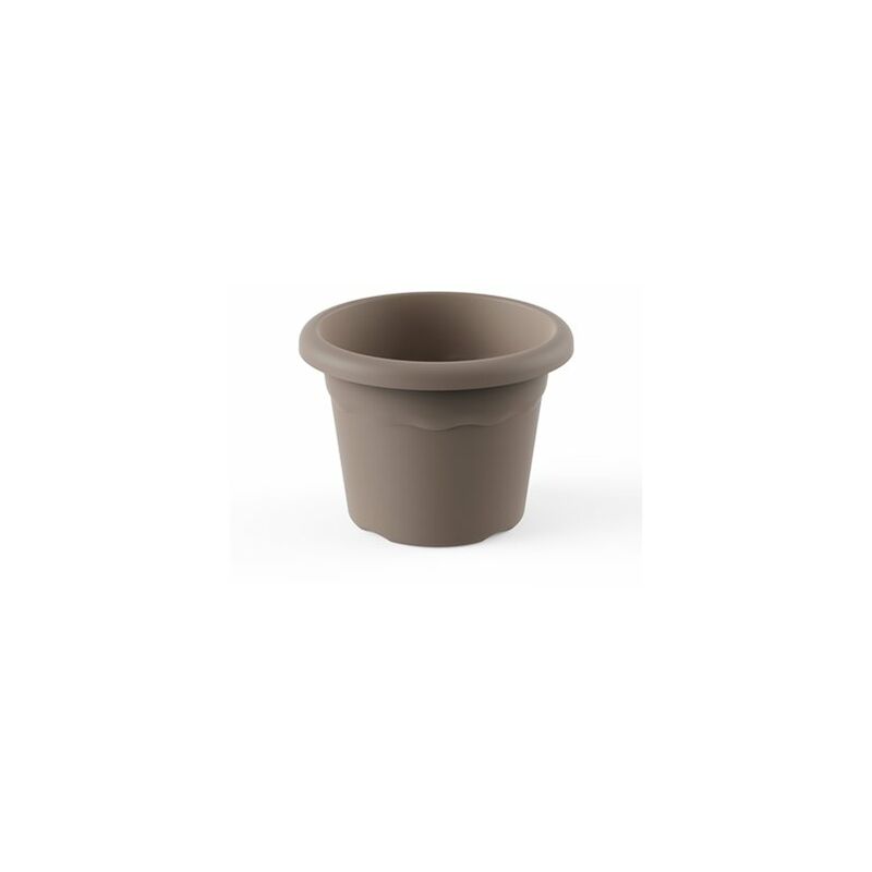 foto del prodotto vaso tondo misura 26cm colore tortora 7326 tau - plastiken