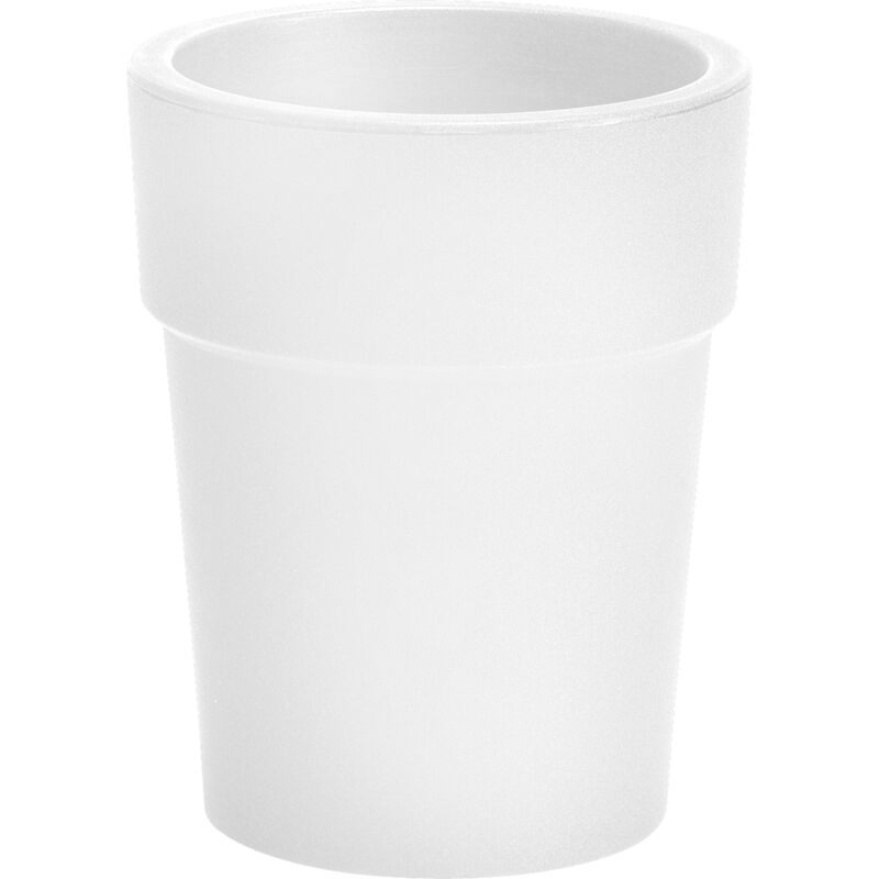 foto del prodotto vaso tondo resina ares cm. 20 bianco