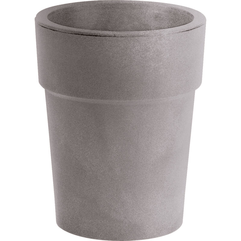foto del prodotto vaso tondo resina ares cm. 20 cenere