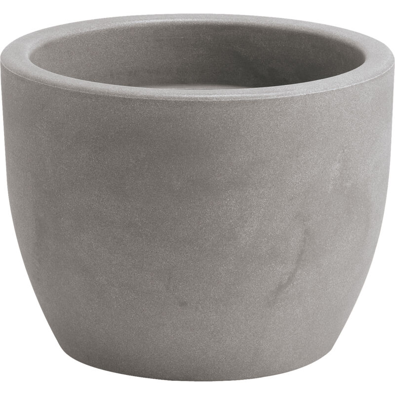 foto del prodotto vaso tondo resina hera cm. 50 cenere