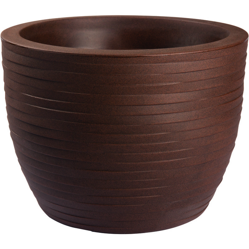 foto del prodotto vaso tondo resina hera elegance cm. 40 corten