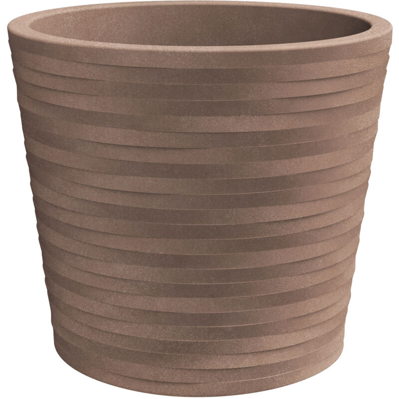 foto del prodotto vaso tondo resina hermes elegance cm. 40 avana