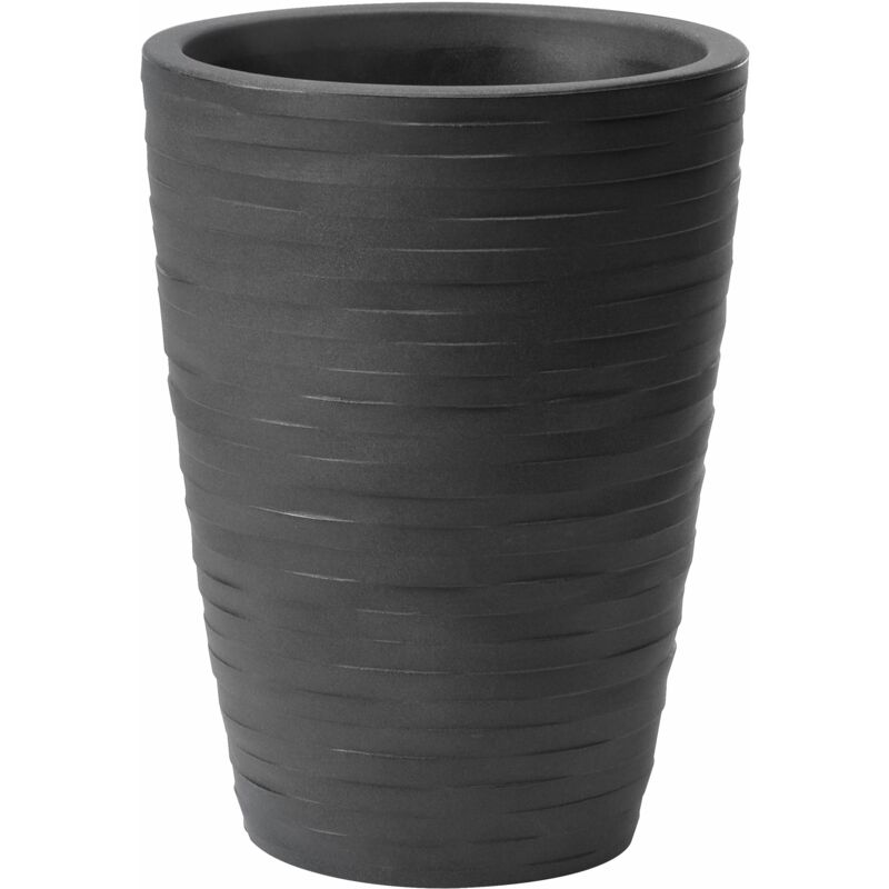 foto del prodotto vaso tondo resina tylus elegance cm. 30 antracite