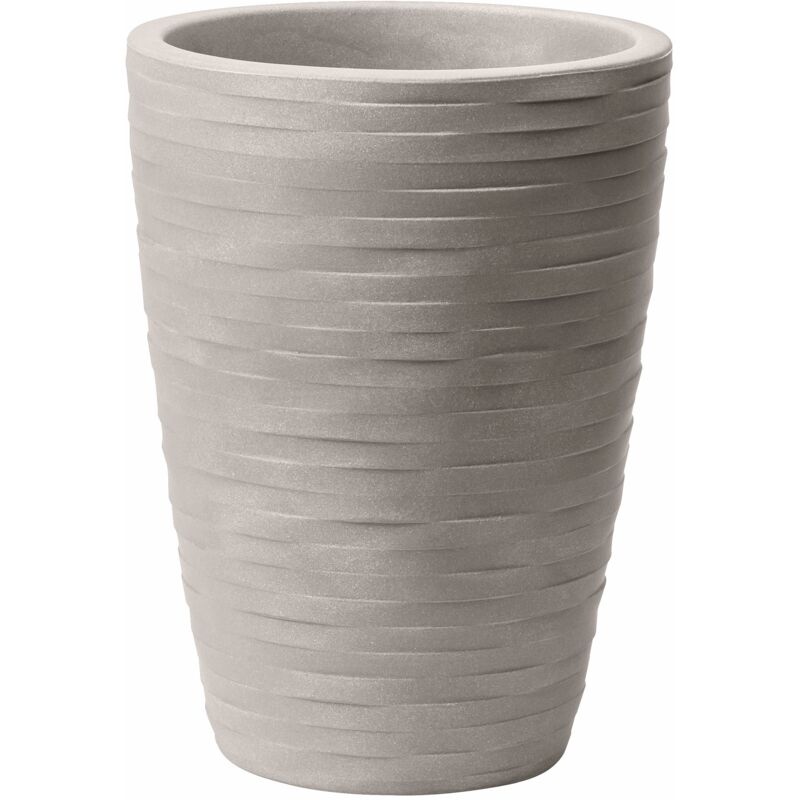 foto del prodotto vaso tondo resina tylus elegance cm. 30 cenere