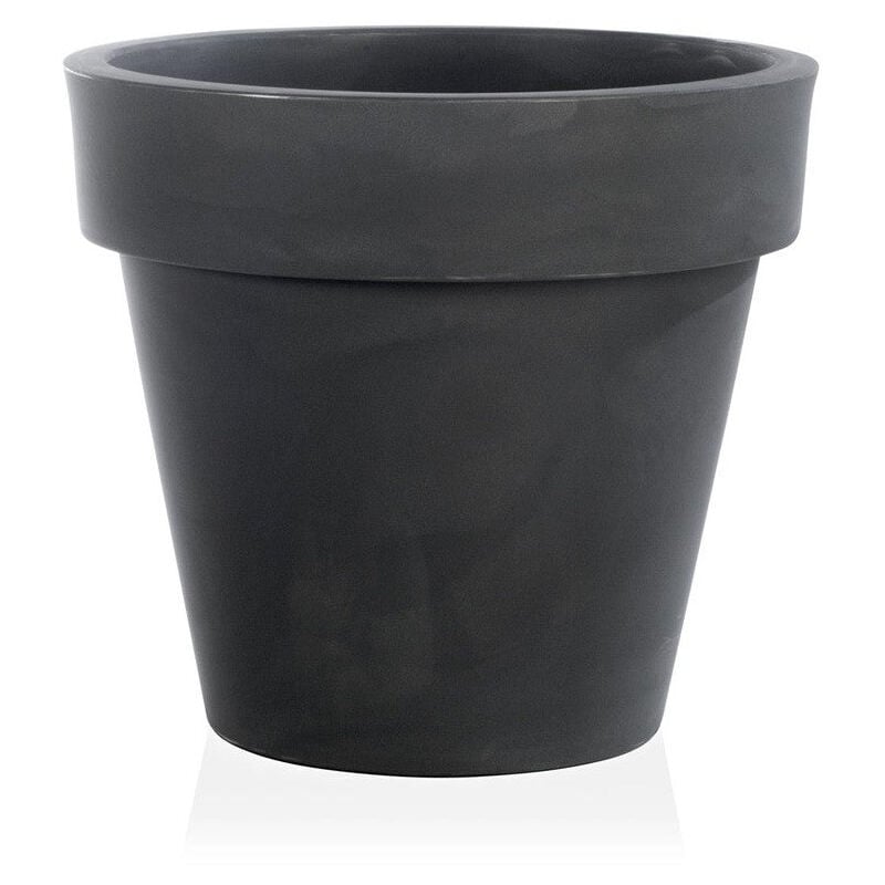 foto del prodotto vaso tondo standard one essential in plastica colorati da esterno e giardino per piante e fiori 40 cm anticato