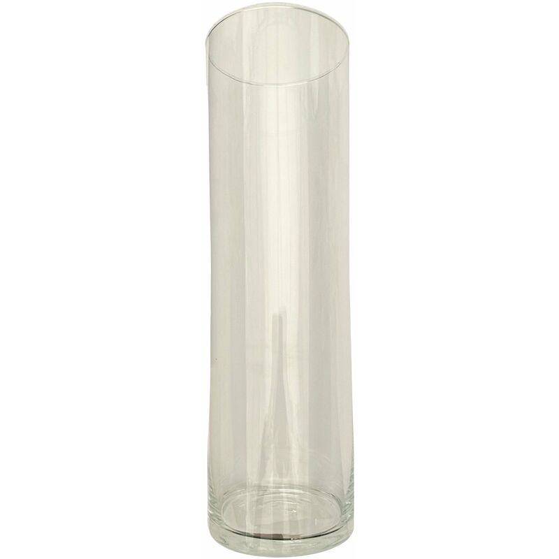 foto del prodotto vaso trasparente 'cilindro' in vetro per fiori e piante, decorazione da interno ed esterno, 39 x h 30 cm