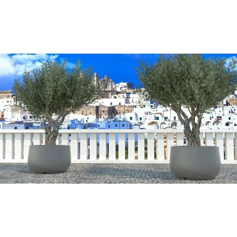 foto del prodotto vaso urbano acaya 78 per piante in resina di grosse dimensioni colore grey