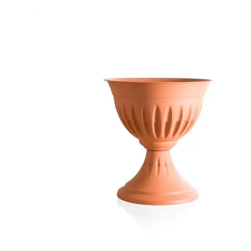 foto del prodotto vaso vasi fioriera da giardino colonna alba bama terracotta piede plastica 46cm