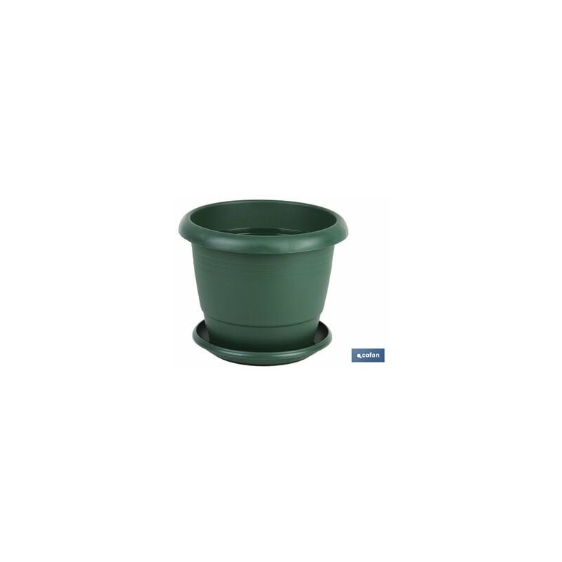 foto del prodotto vaso verde modello gardenia 25x20,5 piatto 21cm