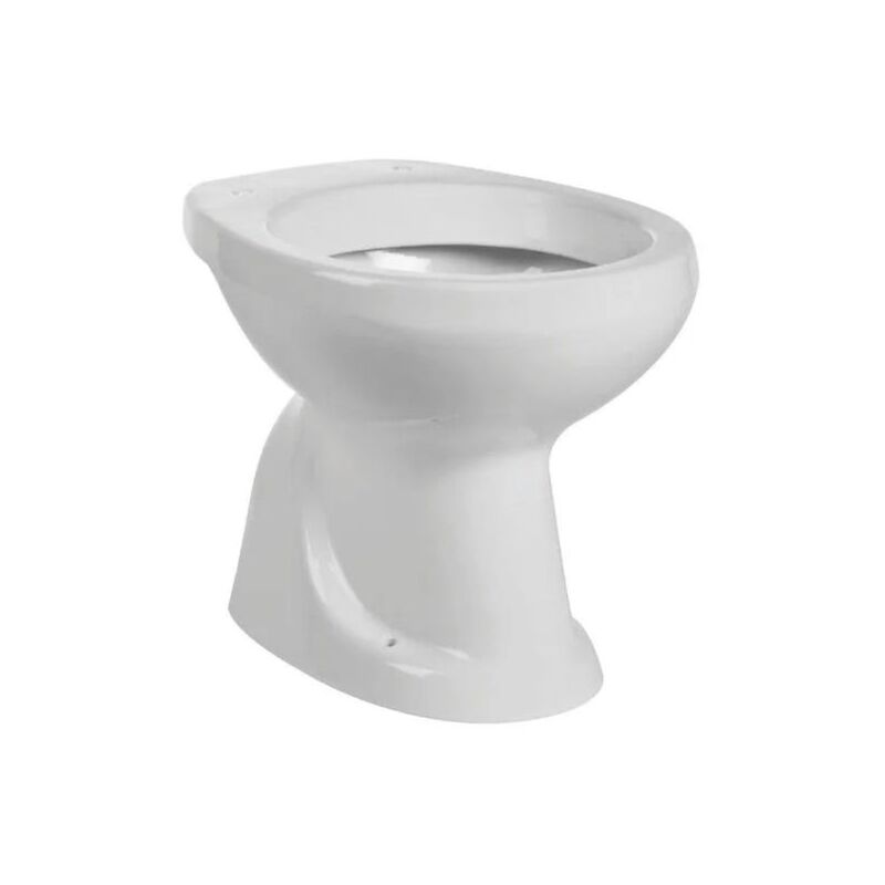 foto del prodotto vaso wc a terra con scarico a pavimento in ceramica bianca serie tris barbottina