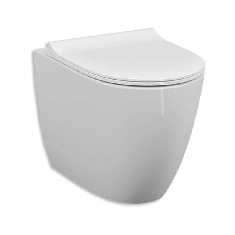 foto del prodotto vaso wc a terra filo parete in ceramica bianca serie sento vaso filoparete con sistema rimfree vitra