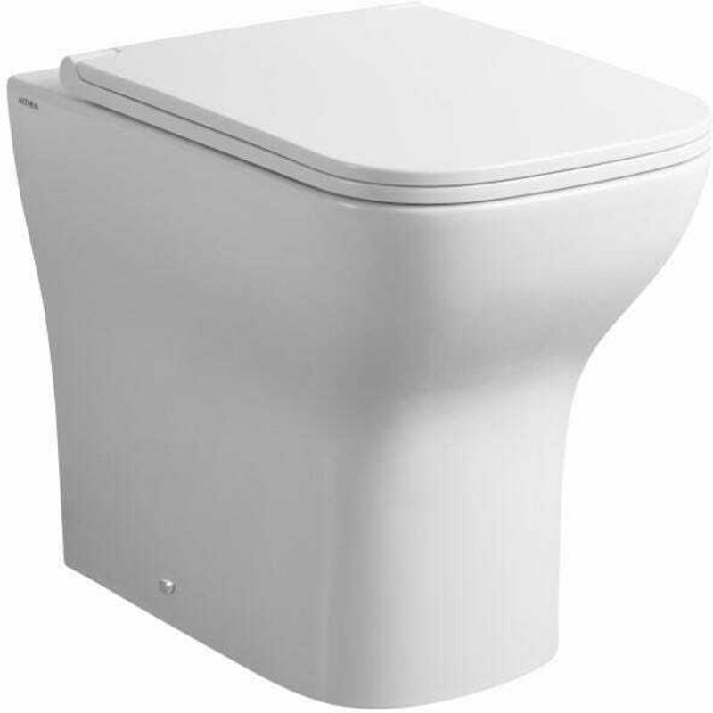 foto del prodotto vaso wc filo muro rimless bianco lucido con copriwc swing
