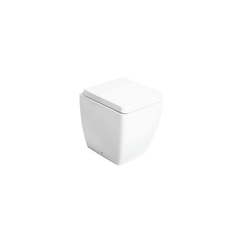 foto del prodotto vaso wc filomuro a pavimento ego scarico universale 53x36xh.43 cm bianco senza copriwater
