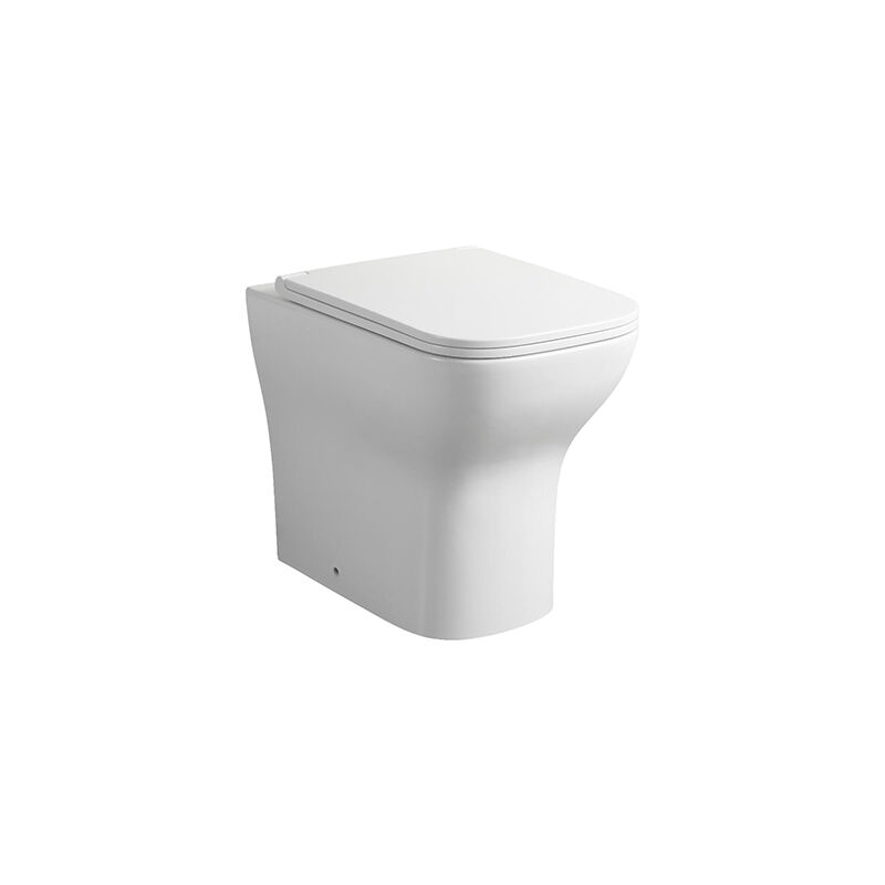 foto del prodotto vaso wc filomuro appoggio pavimento tulipano scarico universale bianco lucido