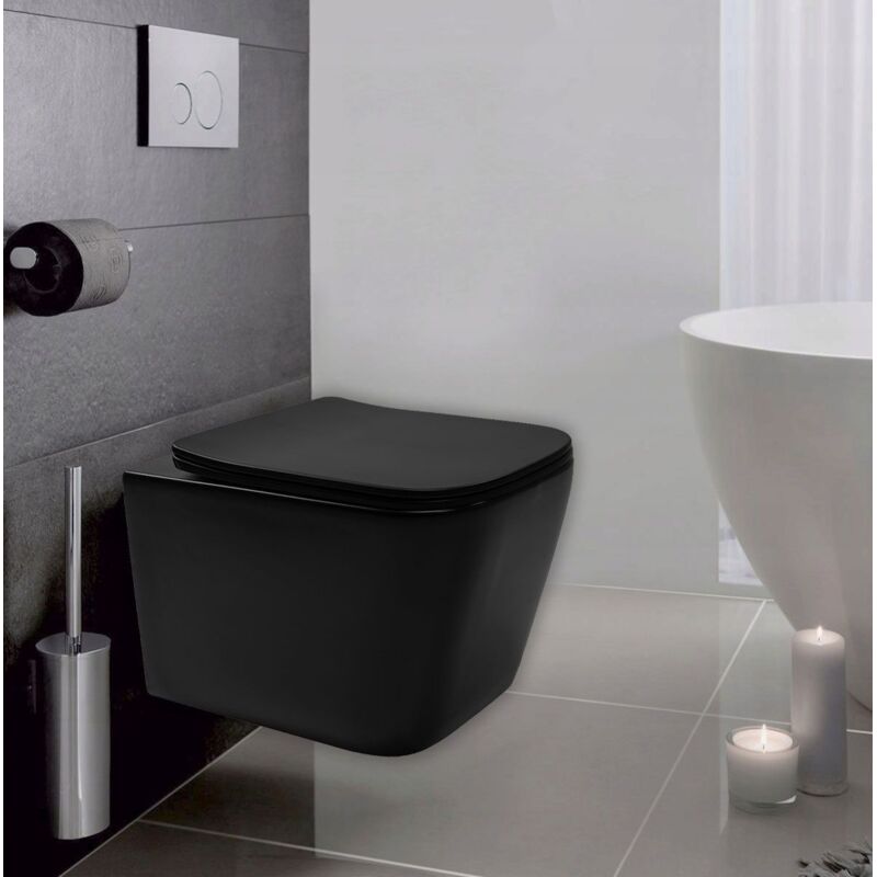 foto del prodotto vaso wc sospeso rea julio black matt