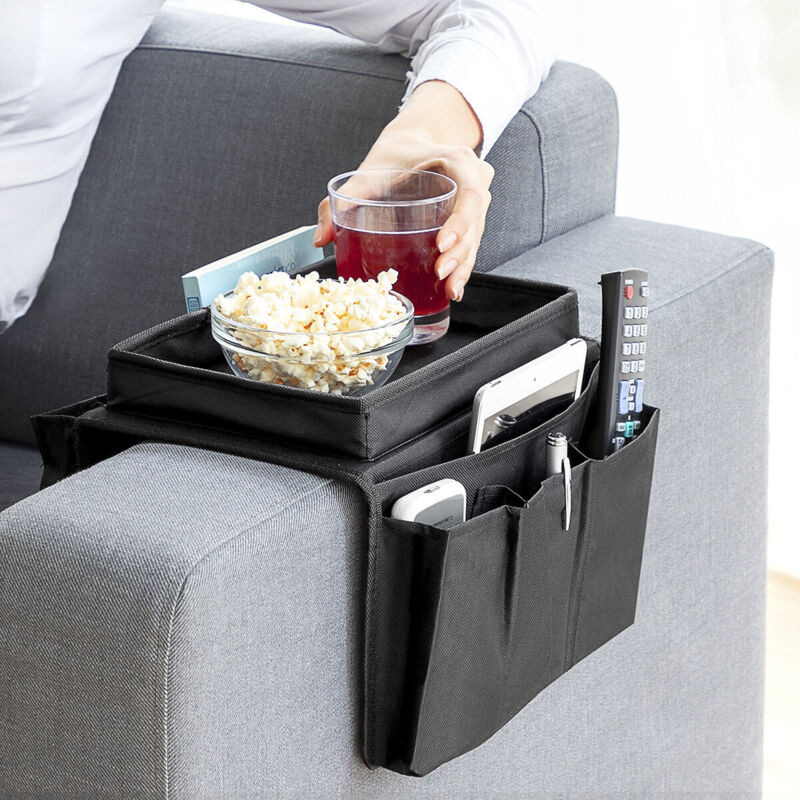 foto del prodotto vassoio da divano con tasche per i telecomandi innovagoods