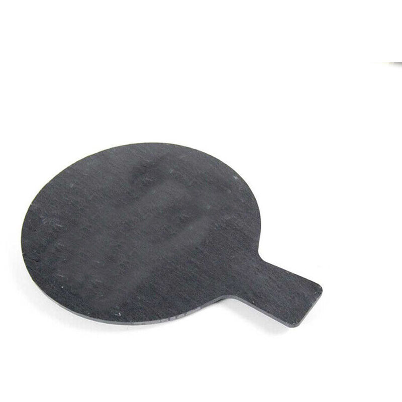 foto del prodotto vassoio da portata tondo in ardesia con manico piatto per servire finger food sushi formaggi aperitivo buffet cucina bar ristorante 20x15 cm