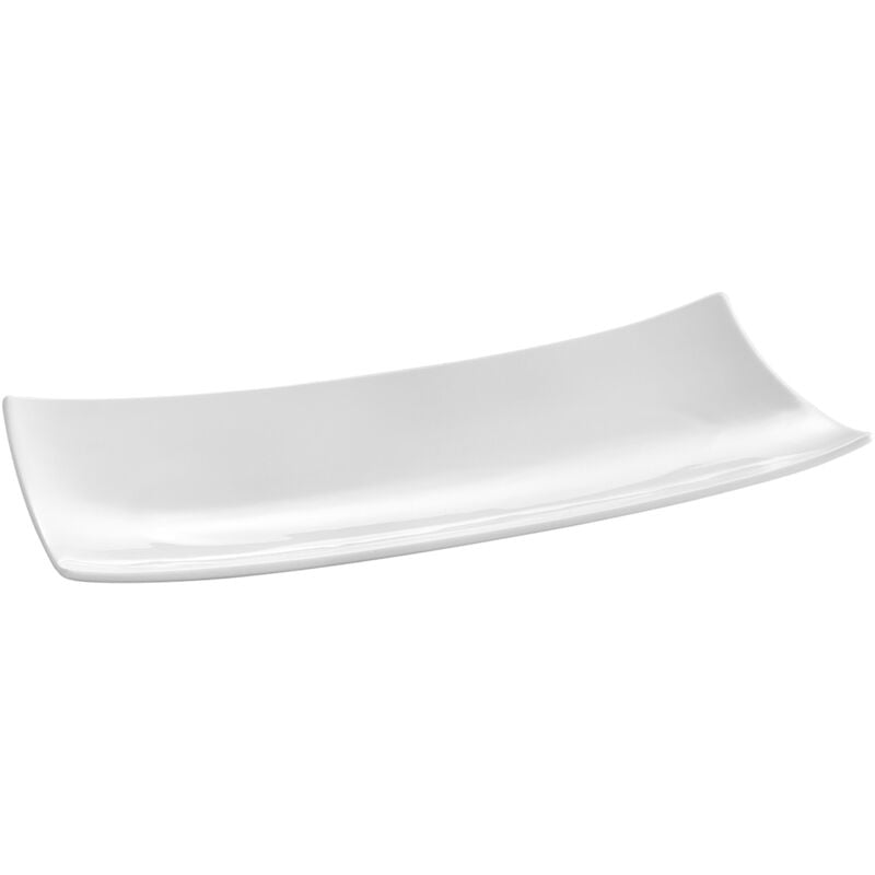 foto del prodotto vassoio decorativo rettangolare barka 218x105mm porcellana bianca - hendi 785546