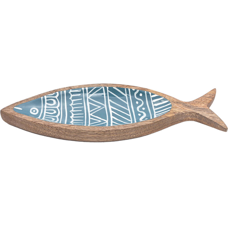 foto del prodotto vassoio di pesce vassoio di decorazione blu 3x31x9cm signes grimalt