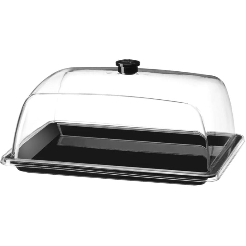 foto del prodotto vassoio espositivo rettangolare per buffet con coperchio gn 1 2 - hendi 203583