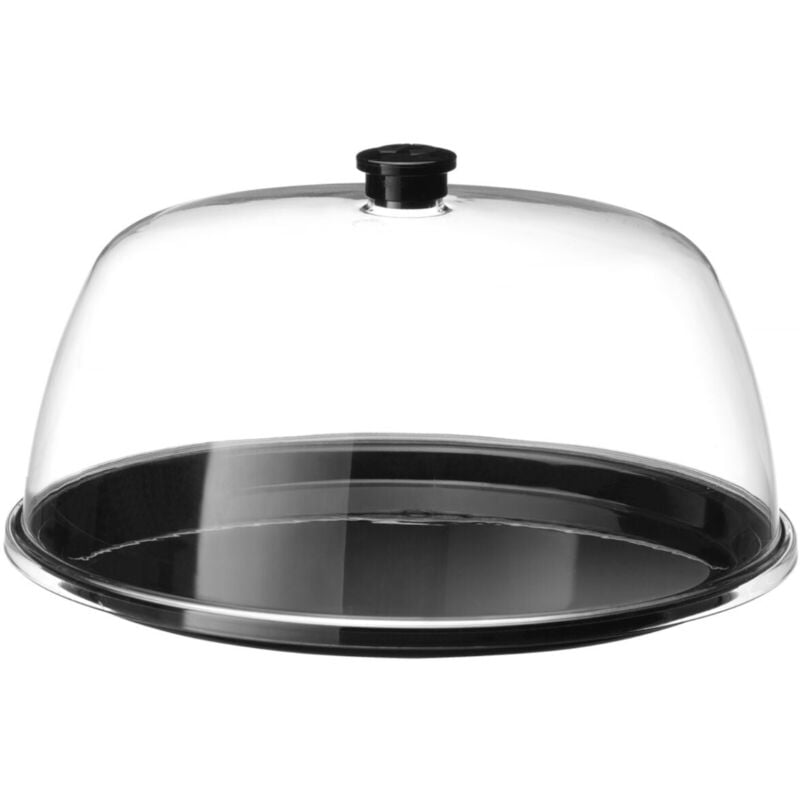 foto del prodotto vassoio espositivo rotondo per buffet con coperchio, diametro 300 mm - hendi 203569