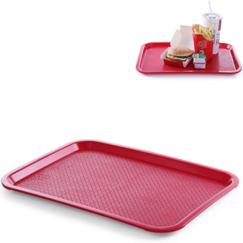 foto del prodotto vassoio fast food in polipropilene 35x45 cm rosso
