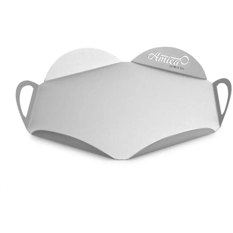 foto del prodotto vassoio in alluminio gimetal con disegno petalo, 33 cm