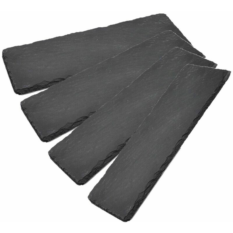 foto del prodotto vassoio in ardesia nero rettangolare da sushi ristorante cucina tagliere piatto dimensioni h0,5xl53xp16 cm