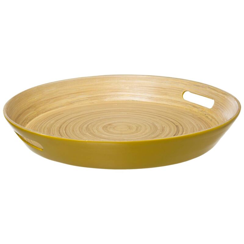 foto del prodotto vassoio in bamb 42cm modern color giallo senape 5five