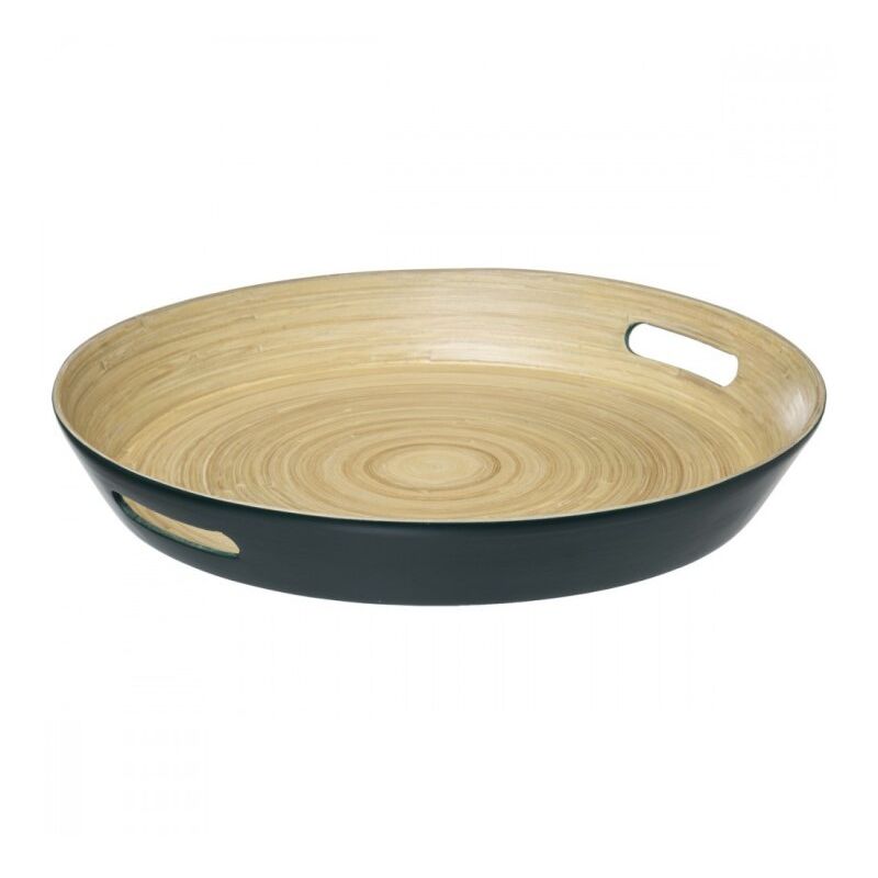 foto del prodotto vassoio in bamboo verde diametro 42x h5,5 cm