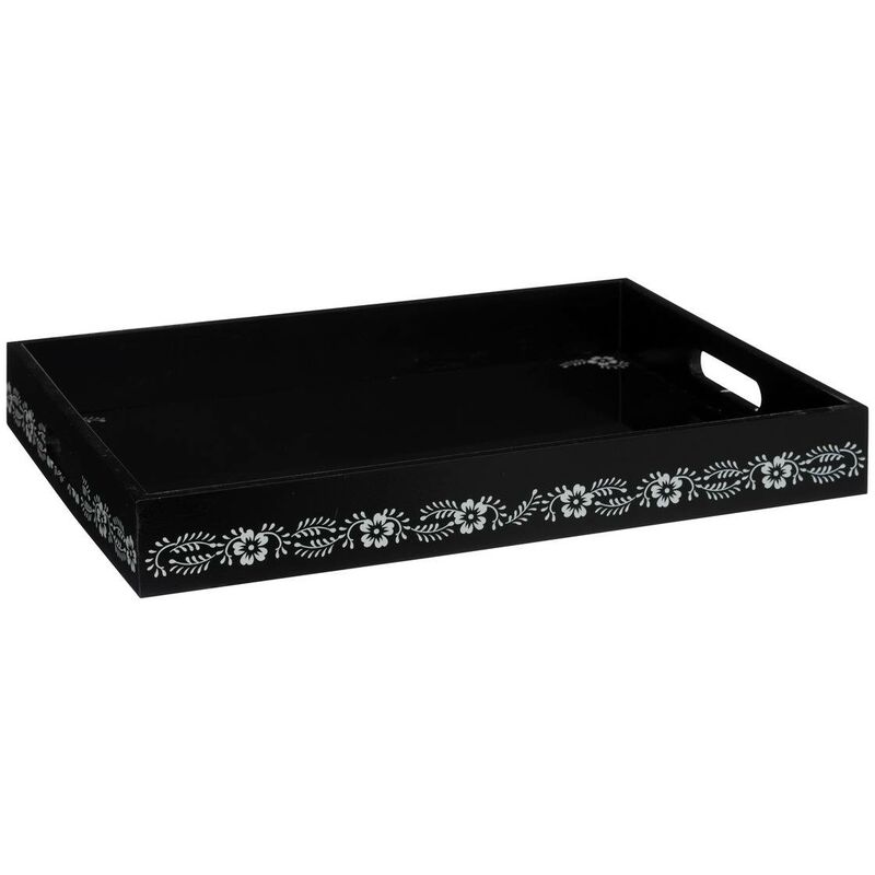 foto del prodotto vassoio in legno h5cm bianco e nero atmosphera cr ateur d int rieur