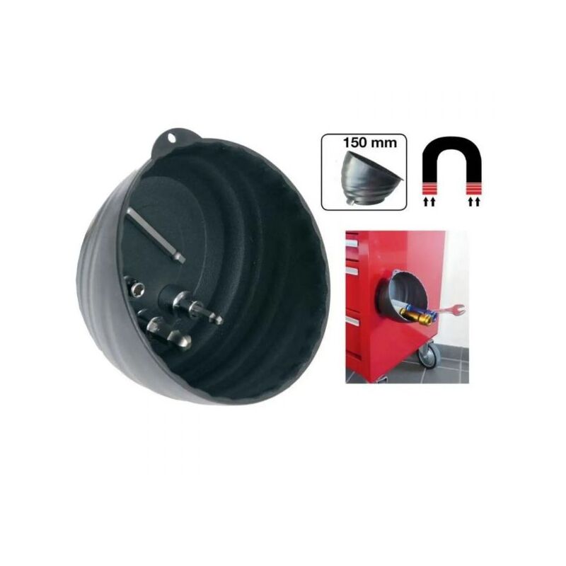 foto del prodotto vassoio magnetico porta minuterie ciotola con magneti x viti bulloni 150 mm