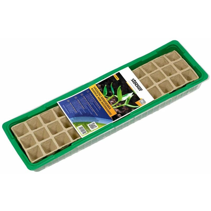 foto del prodotto vassoio miniserra con vasetti di torba 55,5 x 14,5 x h12 cm stocker