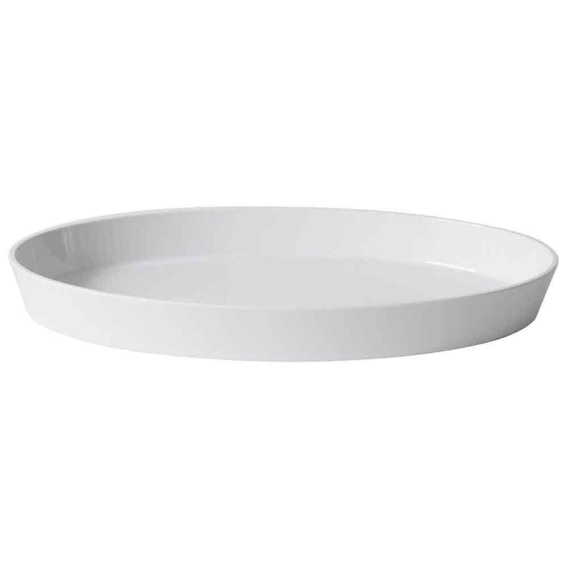 foto del prodotto vassoio ovale fondo cm 34x21 bianco melamina bianco