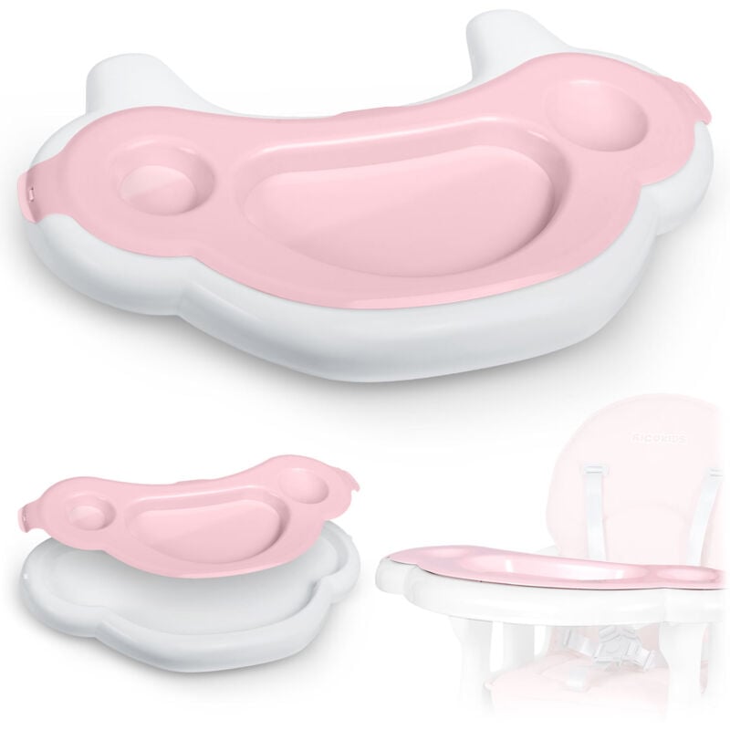 foto del prodotto vassoio per seggiolone sinco ricokids rosa