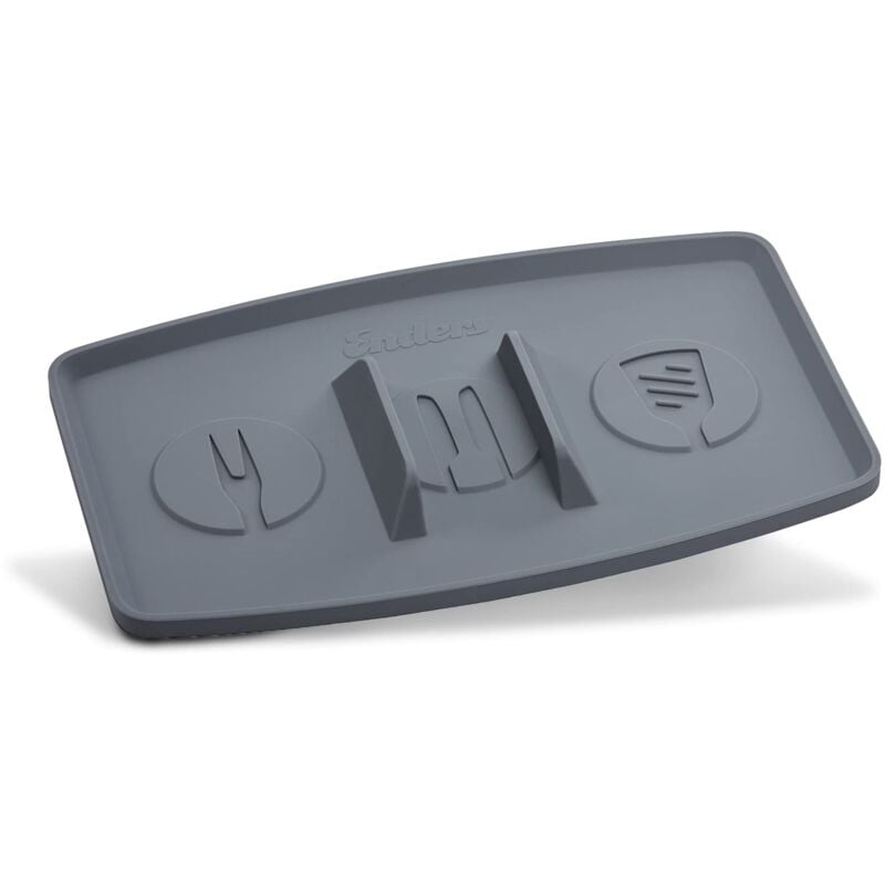 foto del prodotto vassoio per utensili bbq in silicone accessori per il barbecue per appoggiare utensili bbq forchette, cucchiai o coltelli 8815 enders