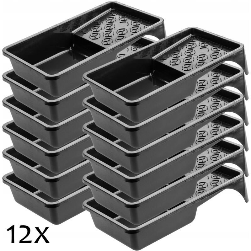 foto del prodotto vassoio per vernice kadax per rullo di vernice 160 mm nero 12 pz