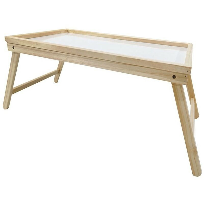 foto del prodotto vassoio rettangolare da portata per letto porta dolci tazzine alimenti per tavola colazione in legno 50x30cm
