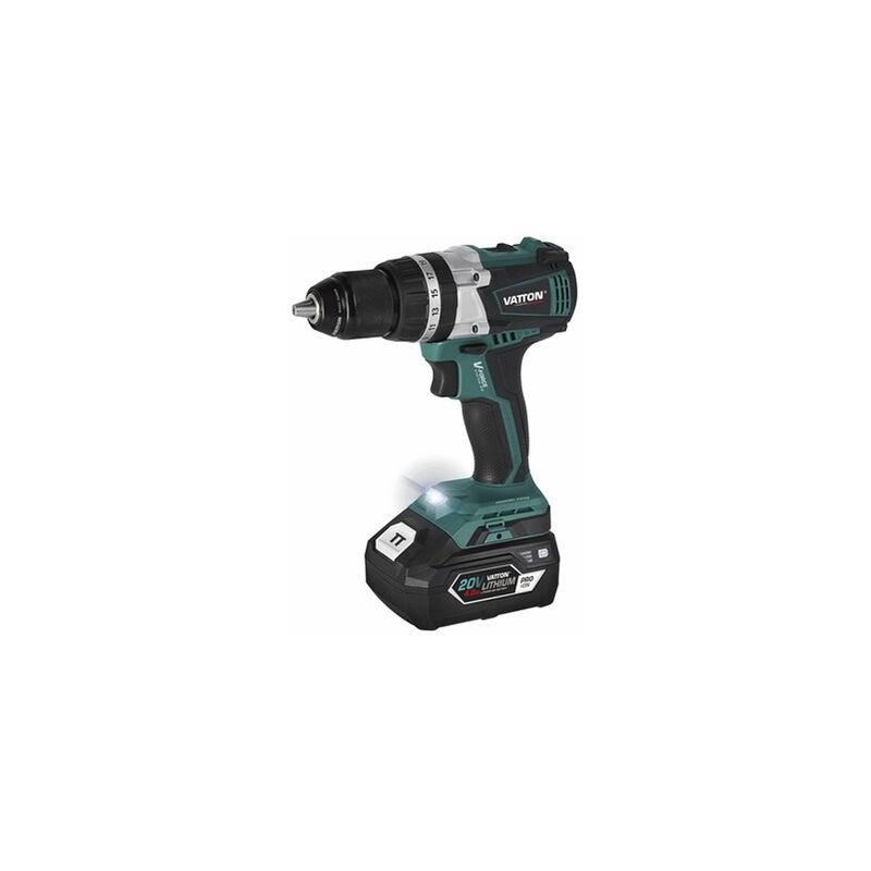 foto del prodotto vatton - trapano a percussione brushless 20v 1 batteria 4.0ah