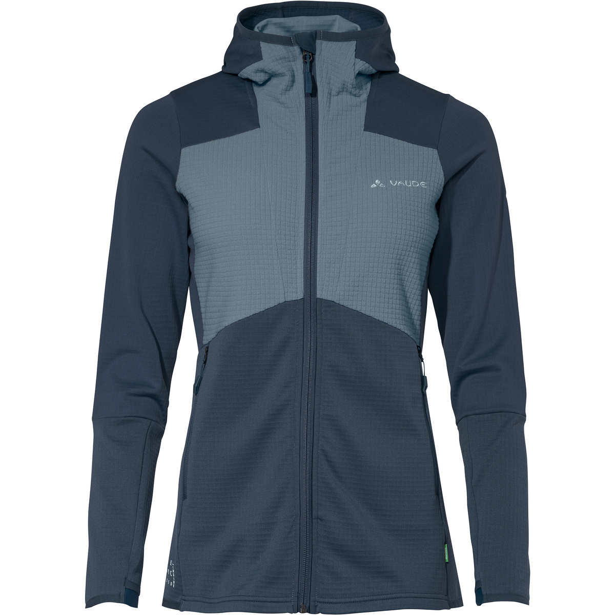 foto del prodotto vaude donna giacca con cappuccio monviso hooded grid fleece