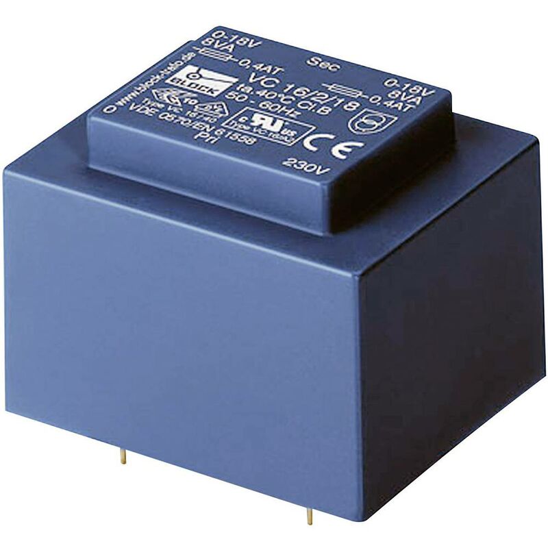 foto del prodotto vc 5,0 1 6 trasformatore per pcb 1 x 230 v 1 x 6 v ac 5 va 833 ma - block