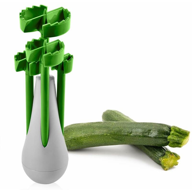 foto del prodotto vdc betty bossi veggie drill snocciolatore per frutta e verdura, gris, transparent, orange, l 14,5 l 5,9 cm