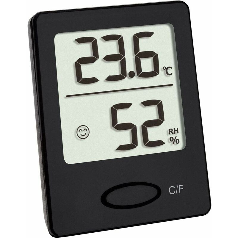 foto del prodotto vdc tfa dostmann termoigrometro digitale, 30.5041.01 igrometro digitale per interni, per la misurazione dell umidit , con zone di comfort, nero
