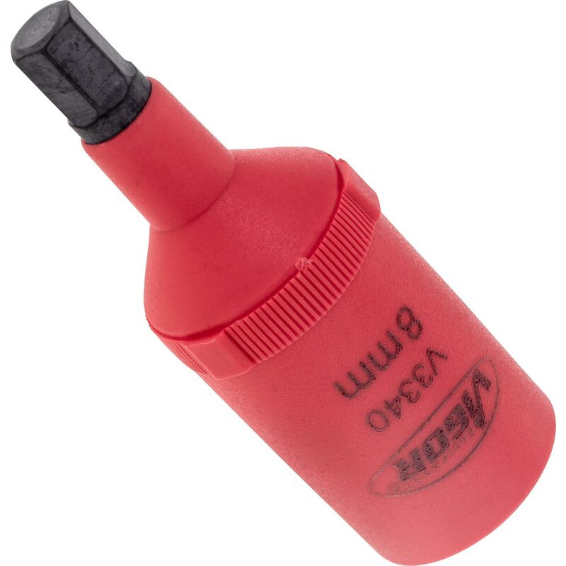 foto del prodotto vde screwdriver socket v3340 attacco quadro, cavo, 1 2 di pollice 12,5 mm profilo esagonale interno size 8 mm